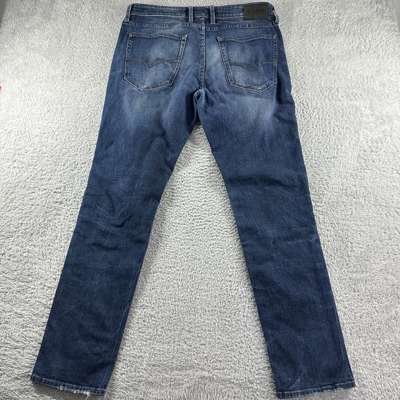 Guess‎ Mens Jeans 36x30 (Fits 34) Tapered Ripped Slim Fit Distressed Y2K Street - Picture 2 of 12